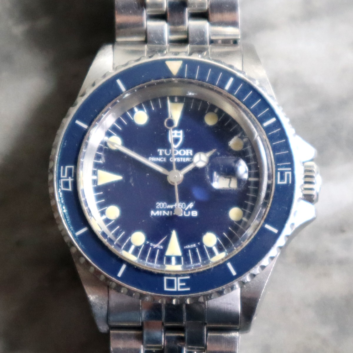 Tudor Mini‑Sub diver on bracelet